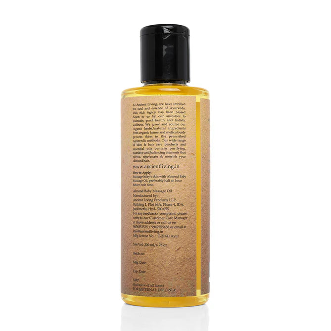 Almond Baby Massage Oil - Ancient Living - 200ml