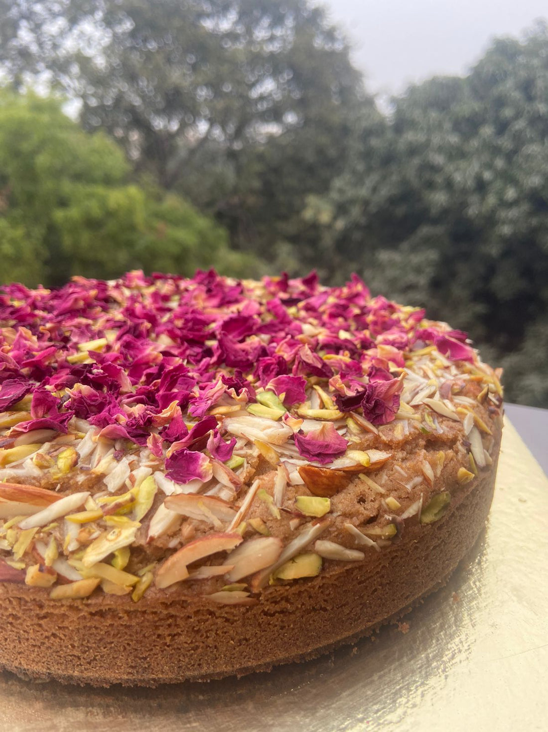 Cake | Almond Rose & Pistachio - Vegan, Gluten Free & Refined Sugar Free – Nature’s Soul – 600gms