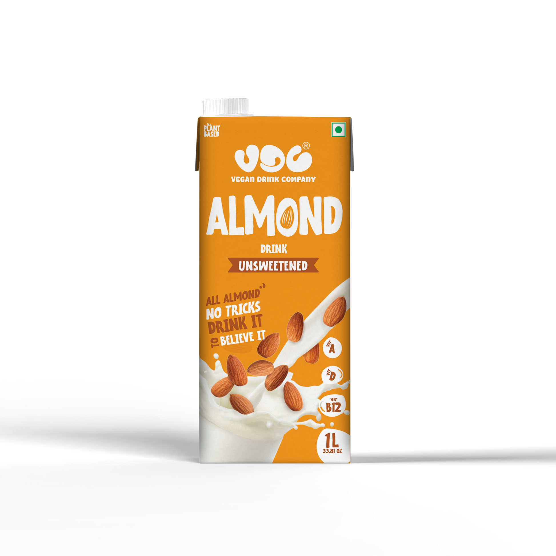 Almond Drink | Unsweetened - Cruelty Free, Soya Free, Non Gmo, No Added Sugar, Preservatives, Cholesterol, No Artificial Flavors & Colors – VDC – 1000ml