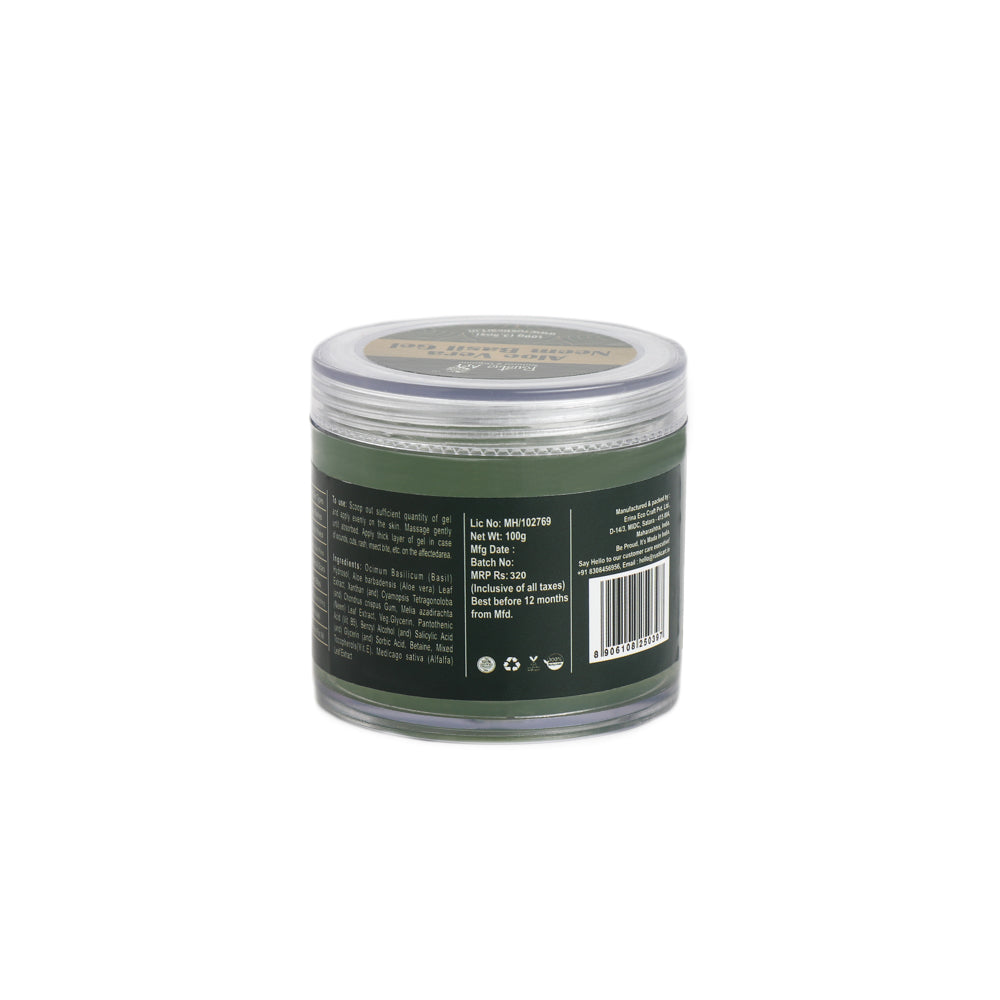 Aloe Vera Neem Basil Gel – Rustic Art – 100gm