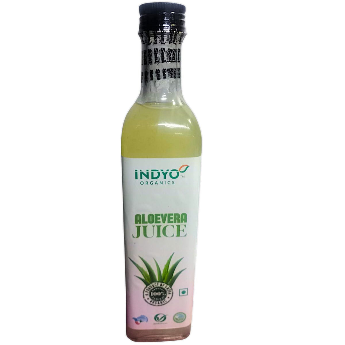 Aloevera Juice | 100% Organic - No Added Flavours, Colours & No Added Preservatives - Indyo Organic - 500ml