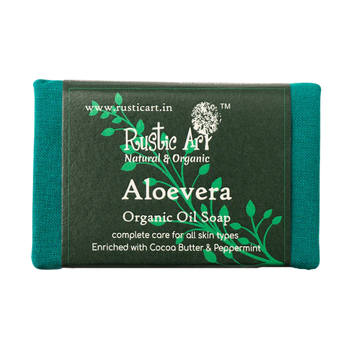 Soap | Organic Aloe Vera Soap - Rustic Art - 100gm
