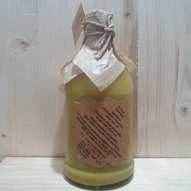 Amada Ginger Ale | Unsweetened (With Fresh Turmeric) - Natural - Courtyard Memories – 410ml