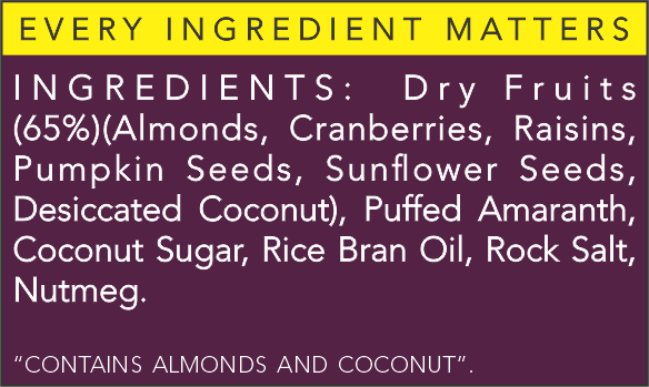 Amaranth Amore - Vegan, Gluten Free & Zero Processed Sugar - The Nibble Box - 400gm