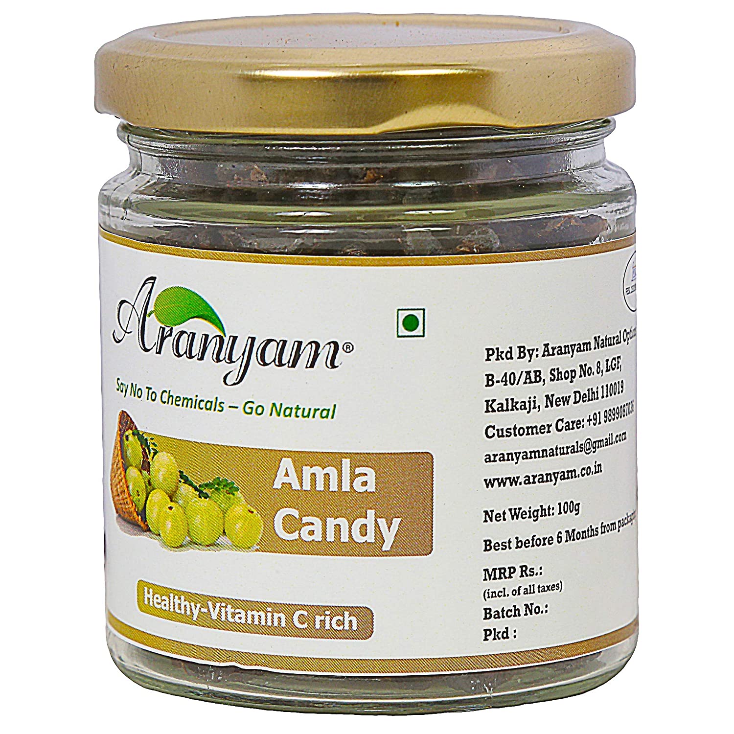 Amla Jaggery Candy - Aranyam - 130gm
