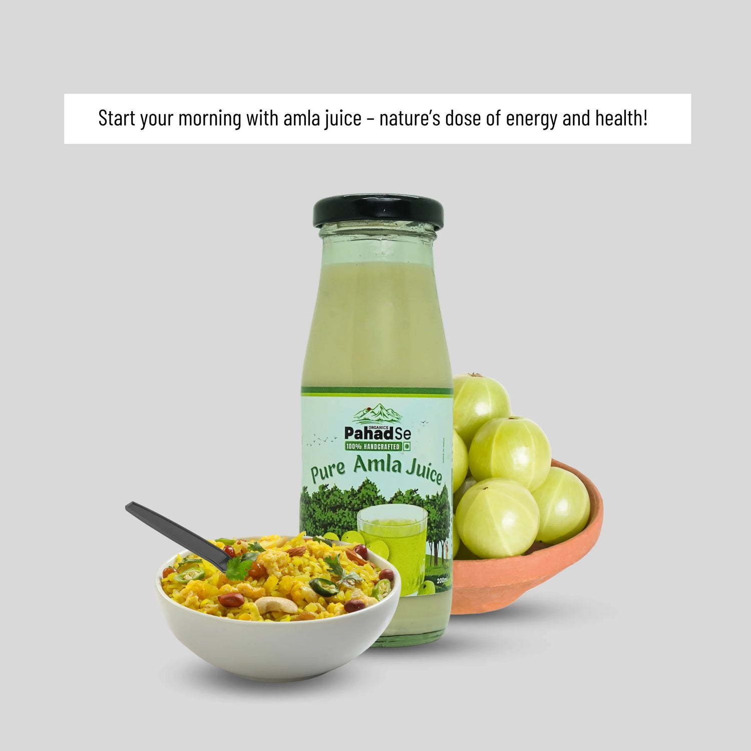 Amla Juice | Pure - 100% Handcrafted – Natural – No Preservatives & No Artificial Colors - Pahad Se – 200ml