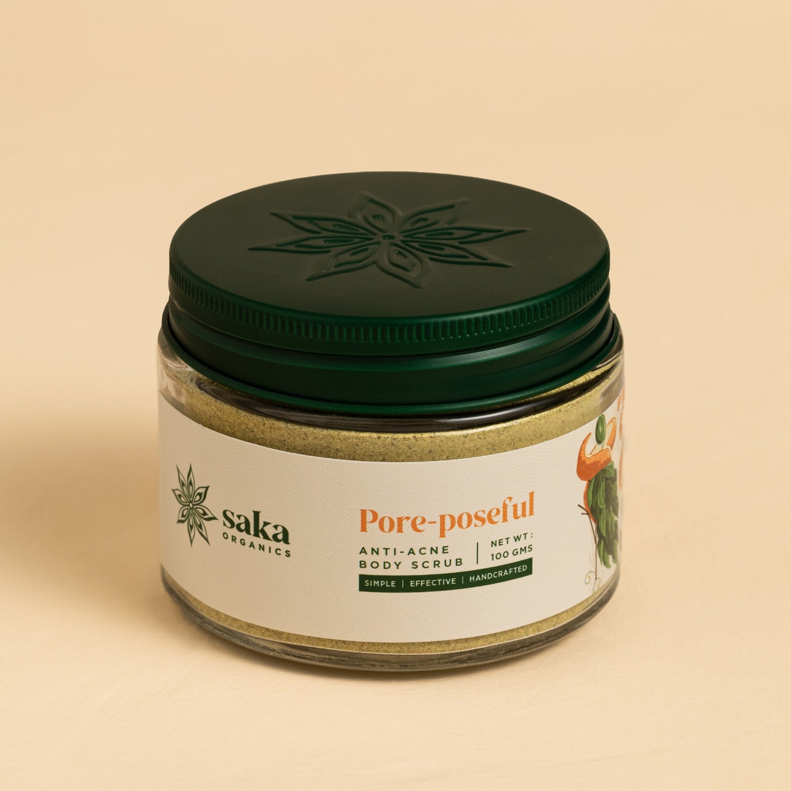 Body Scrub | Anti Acne (Pore Poseful) - Handcrafted - Saka Organics - 100gm