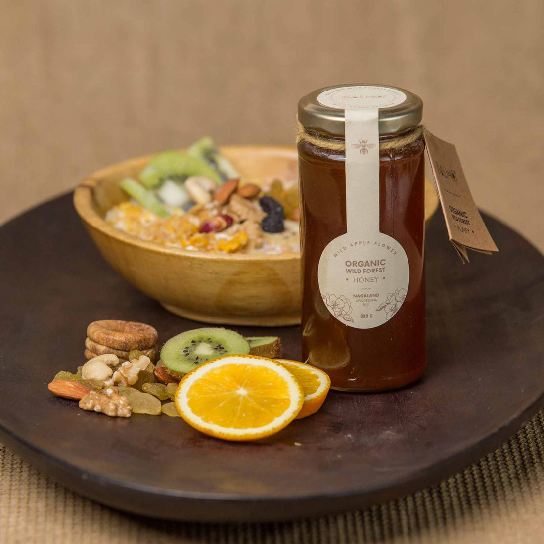 Honey | Organic Wild Forest Honey (Wild Apple Flower) - Apis Cerana Bee - Nagaland - 100% Pure & Natural - Galho - 320gm