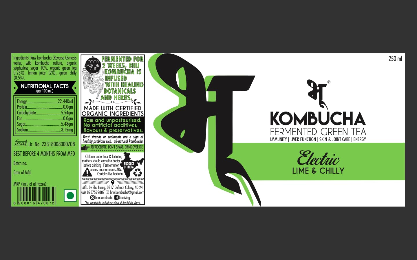 Kombucha Electric - Bhu - 500ml