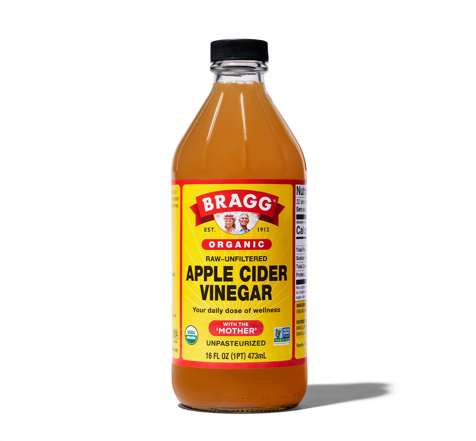 Raw Apple Cider Vinegar With The Mother – Unfiltered & Unpasteurized – Gluten Free – Bragg - 473gm