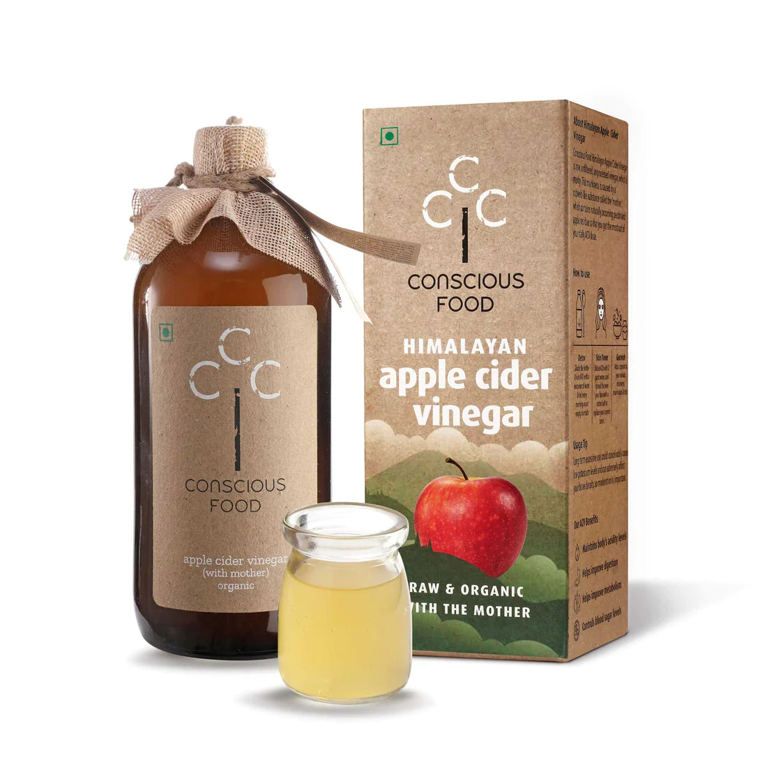Apple Cider Vinegar With Mother - Conscious Food - 500ml