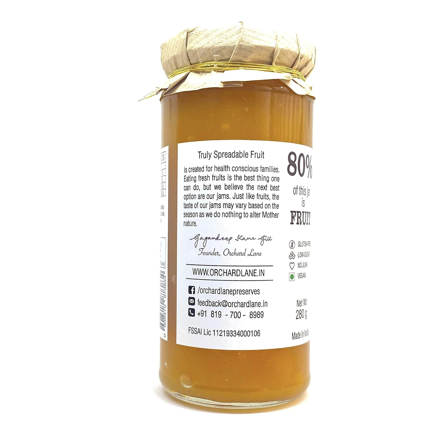 Apple & Pineapple Jam - Orchard Lane - 280gm