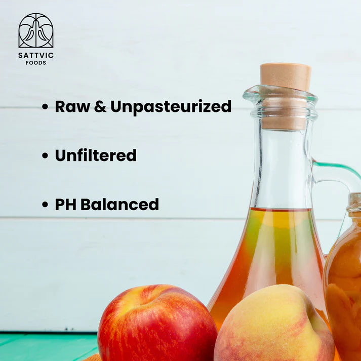 Apple Cider Vinegar | Himalayan - Raw & Unfiltered - No Added Flavours, Colors, Additives & No Added Preservatives - Sattvic Foods - 250ml