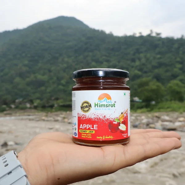 Honey Jam | Apple Honey Jam (With Chia Seeds) - USDA Organic - Tasty & Healthy - No Added Preservatives - Himsrot - 250gm