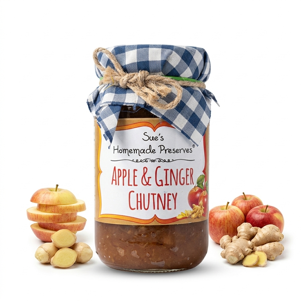 Chutney | Apple & Ginger Chutney- No Artificial Preservatives - Sue&