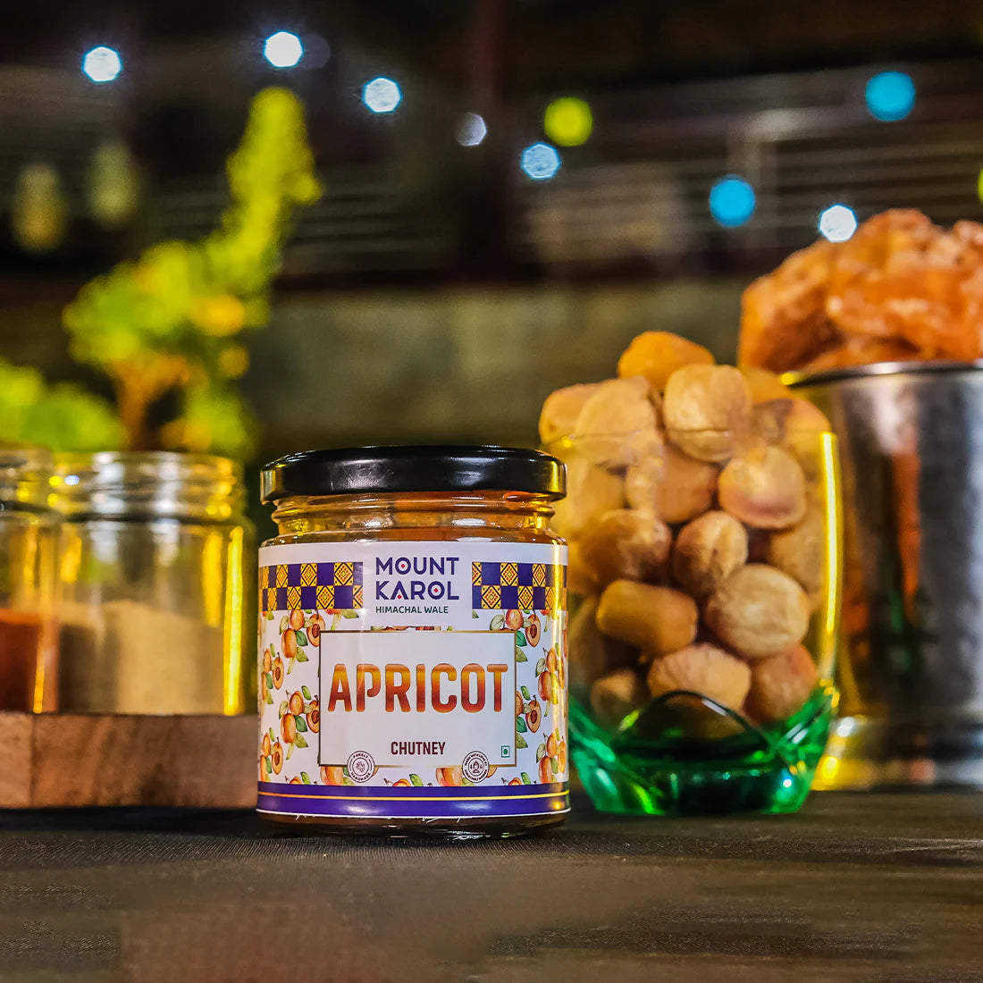 Chutney | Apricot Chutney (Made With Cold Pressed Mustard Oil) - Pure Himalayan Flavor - No emulsifiers, Stabilisers, Nothing Artificial, No Flavour Enhancers, Colours & No Artificial Preservatives - Mount Karol - 220gm
