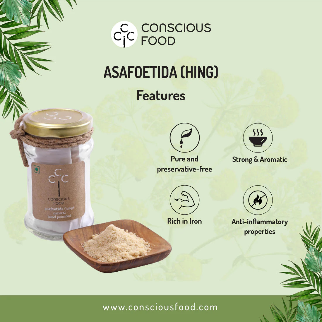 Asafoetida (Hing) - Conscious Food - 10gm