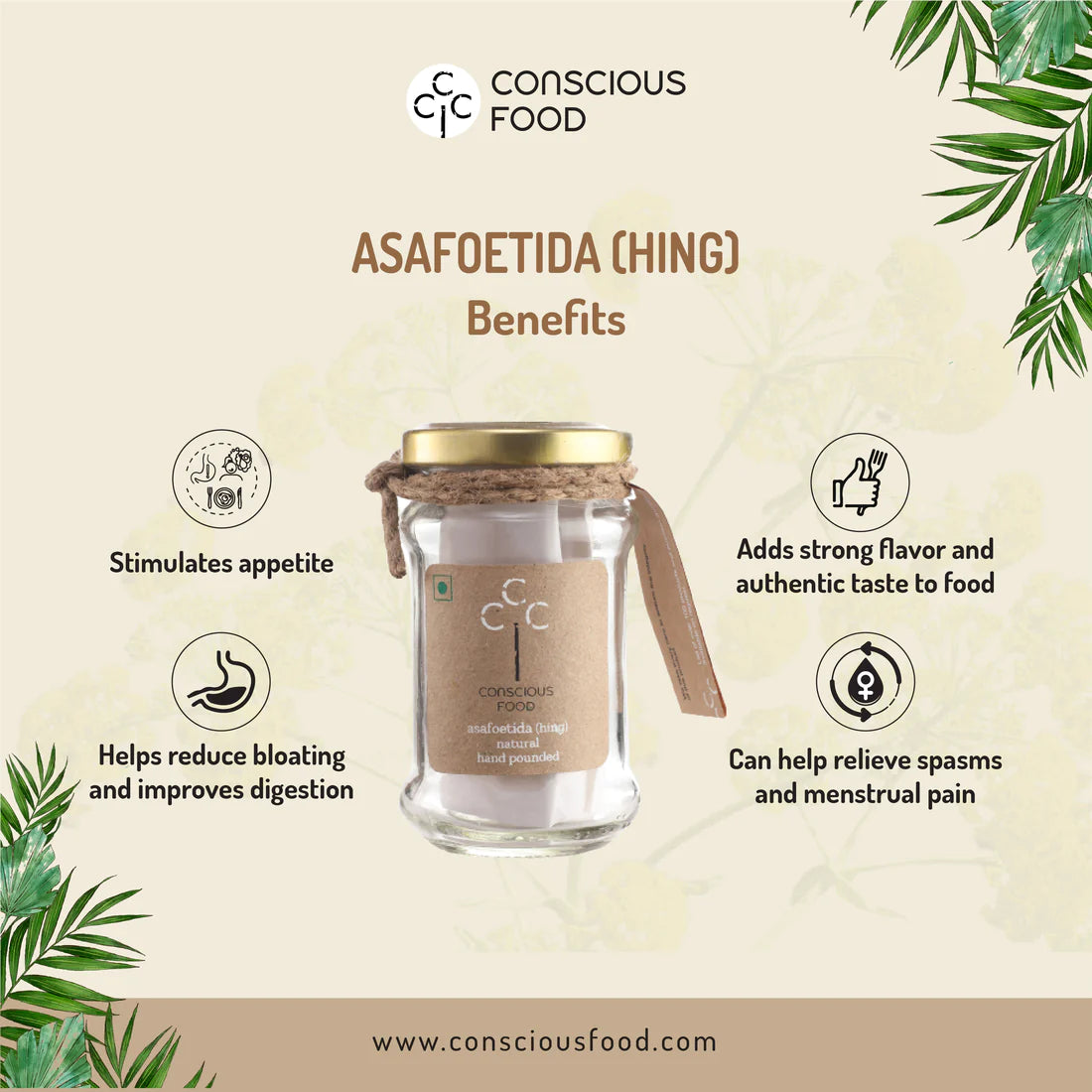 Asafoetida (Hing) - Conscious Food - 10gm