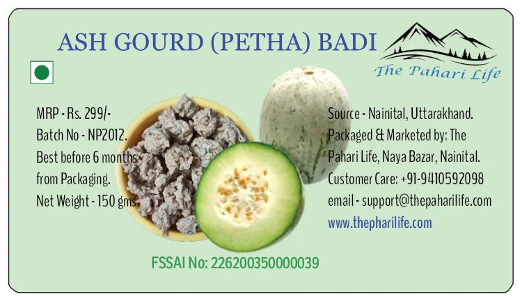 Badi | Ash Gourd (Pahari Petha Badi) - Nainital, Uttarkhand - The Pahari Life – 200gm