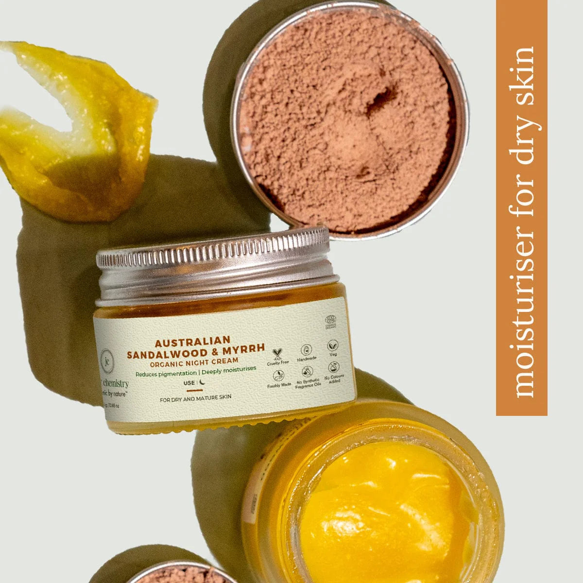 Night Cream | Australian Sandalwood, Myrrh Night Cream - Juicy Chemistry - 25gm