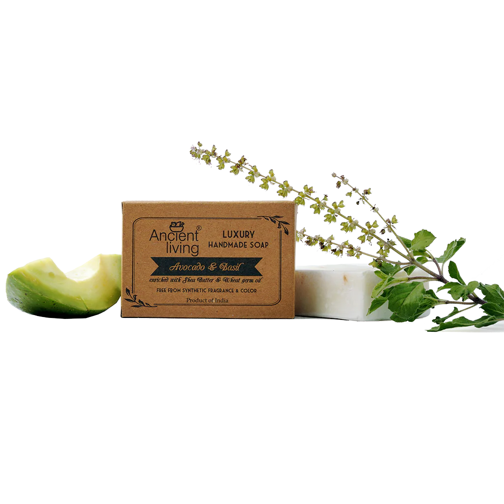 Soap | Avocado & Basil Luxury Handmade Soap - Ancient Living - 100gm