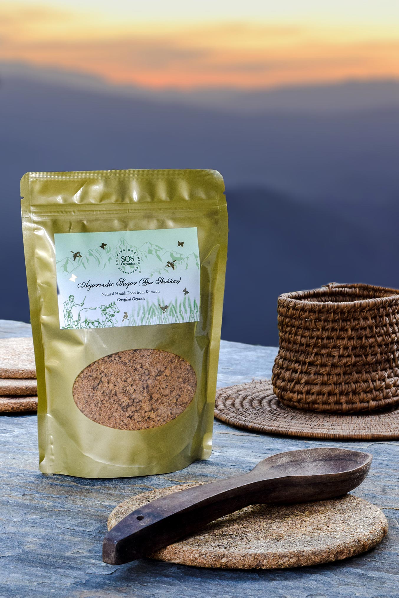 Sugar | Ayurvedic Sugar (Gur Shakkar) - SOS Organics - 400gm