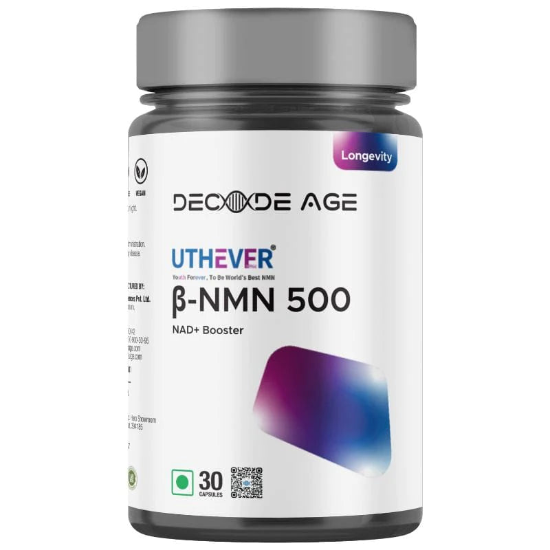B Nmn 500 | (Nad + Booster) – Improve Muscle Strength – Vegan & GMO Free – Decode Age – 30 Capsules