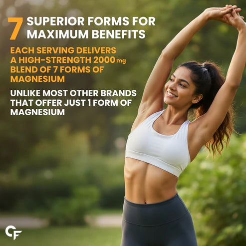 Supplement | 7X Strength Magnesium Supplement (2000mg Per Serving) - Support Muscle Recovery, Energy & Focus - 100% Vegetarian - Gluten Free, Non GMO, Dairy Free, Soy Free & Paraben Free - Carbamide Forte - 120 Tablets