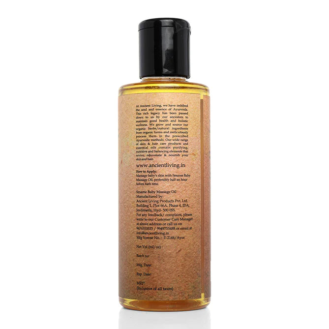 Sesame Baby Massage Oil - Ancient Living -  200ml