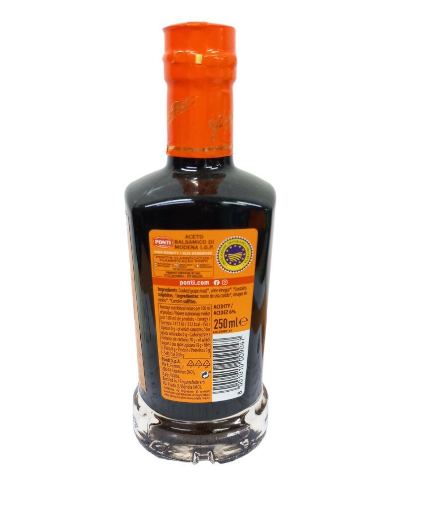 Vinegar | (Balsamic Vinegar Of Modena) – Rich And Creamy – Ponti – 250ml
