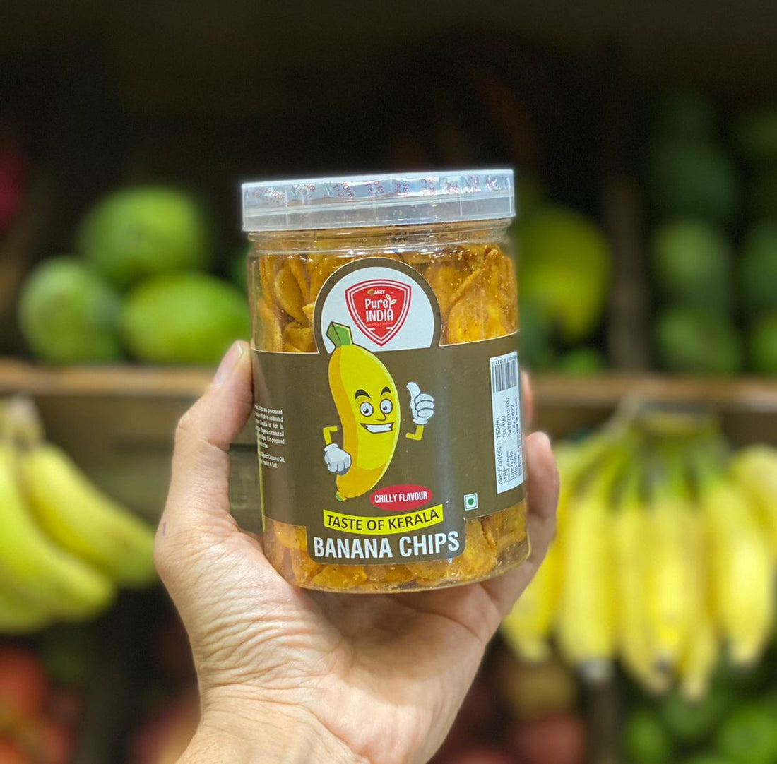 Chips | Banana Chips (Chilly Flavour) – MRT Organics – 150gm