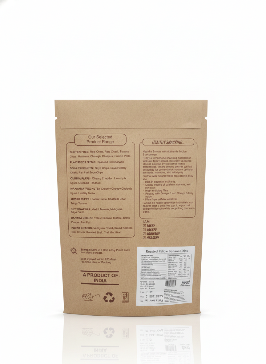 Yellow Banana Chips- Gluten Free-Zero Cholesterol - No Trans Fat - No Preservative-Healthy Delicacy-210gm