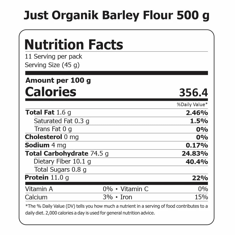 Barley Flour - Just Organik - 500gm