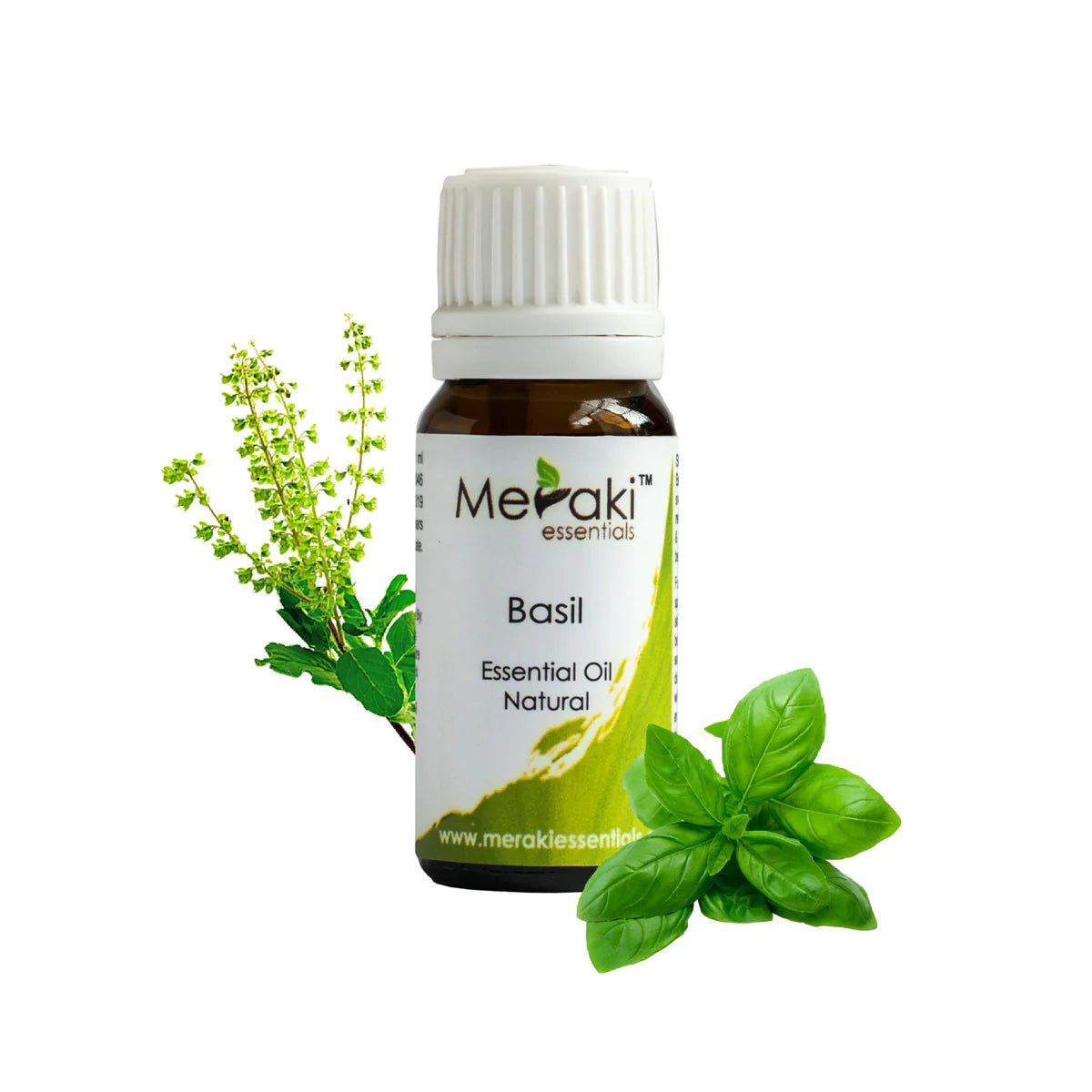 Basil Essential Oil (Ocimum Basilicum Ct. Linalool) - Natural - Indian - Meraki Essentials - 10ml