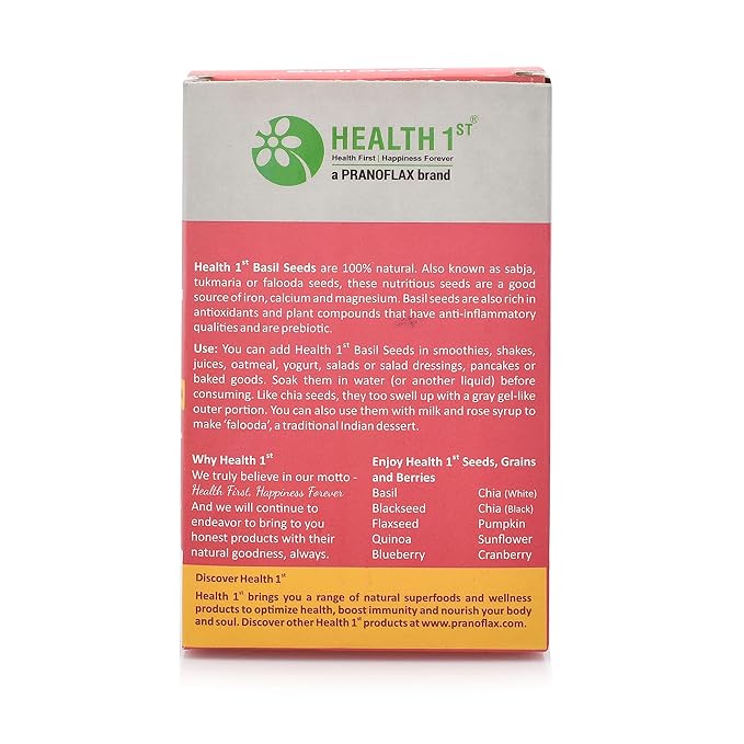 Basil Seed Sabja - 100% Natural - Health 1st - 200gm