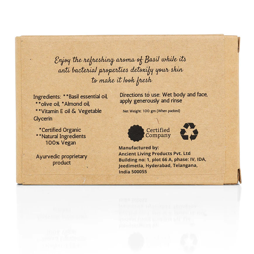 Soap | Basil Luxury Handmade Soap - Ancient Living - 100gm