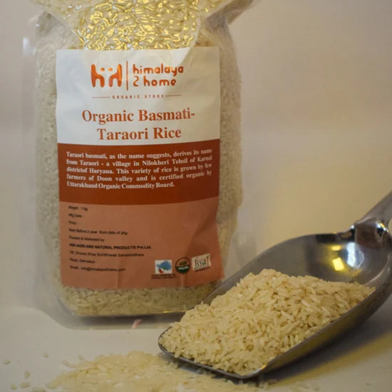 Rice | Basmati Taraori Rice - Certified Organic – Himalaya 2 Home – 1000gm
