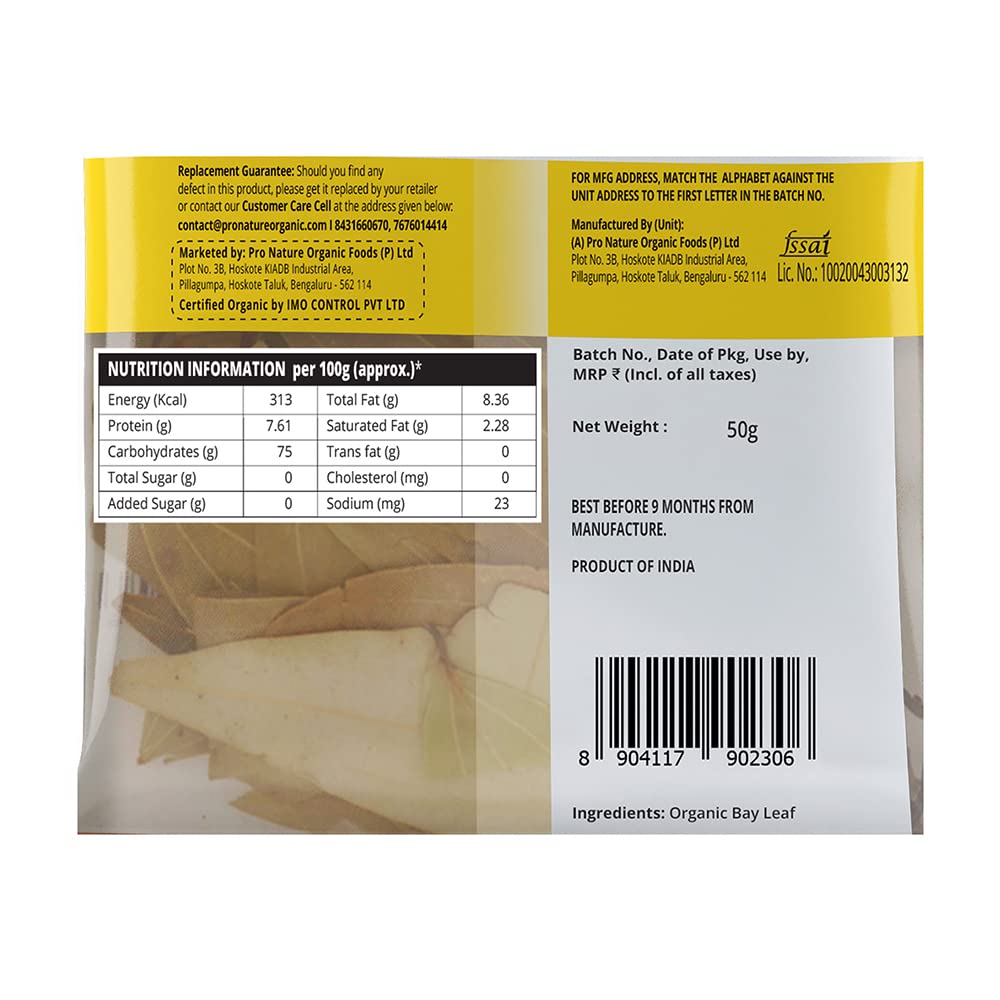 Bay Leaf | Organic - Pro Nature - 50gm