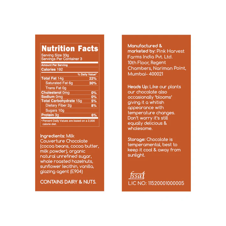 Bean To Nutters - Milk Chocolate Coated Hazelnuts - Gluten Free & No Refined Sugar - Pink Harvest – 100gm