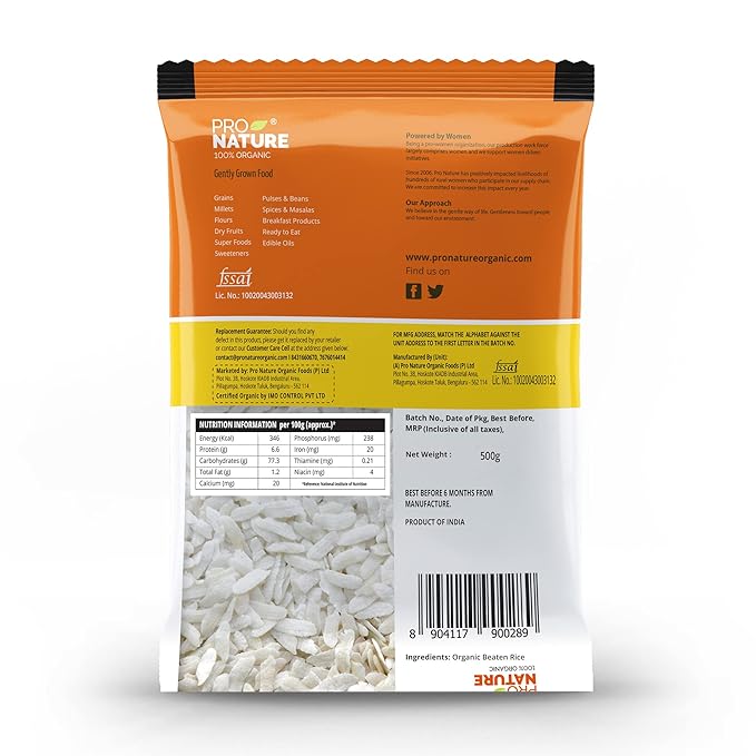 Beaten Rice (Medium Poha) - Pro Nature - 500gm