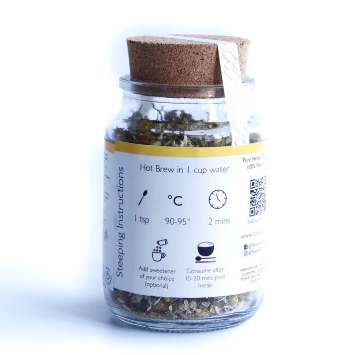 Tea | Beauty Sleep Chamomile Herbal Tea - Caffeine Free - Natural - No Artificial Flavors - Tassyam Organics - 20gm