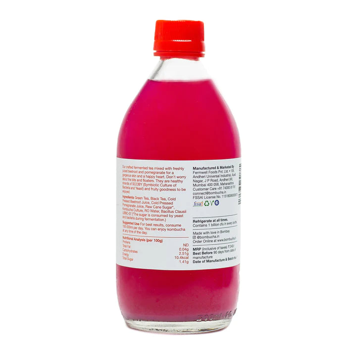 Beetroot Pomegranate Kombucha - Bombucha - 500ml