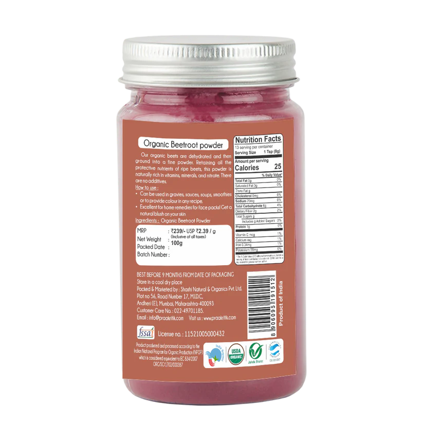 Beetroot Powder - Praakritik – 100gm
