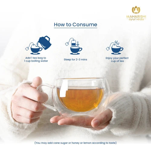 Tea | Pitta Soothe Tea (With Dosha Balancing Herbs & Spices Like Cardamom, Liquorice, Rose Petals & More) - Certified Organic Ayurvedic Infusion - No Added Flavours - Maharishi Ayurveda - 20 Tea Bags