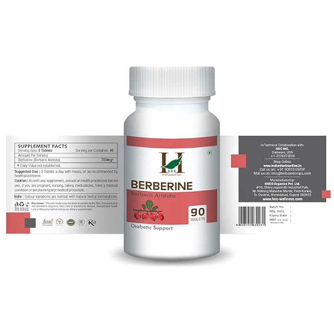 Berberine | Berberis Aristata - Diabetic Support - H&C – 60 Tablet