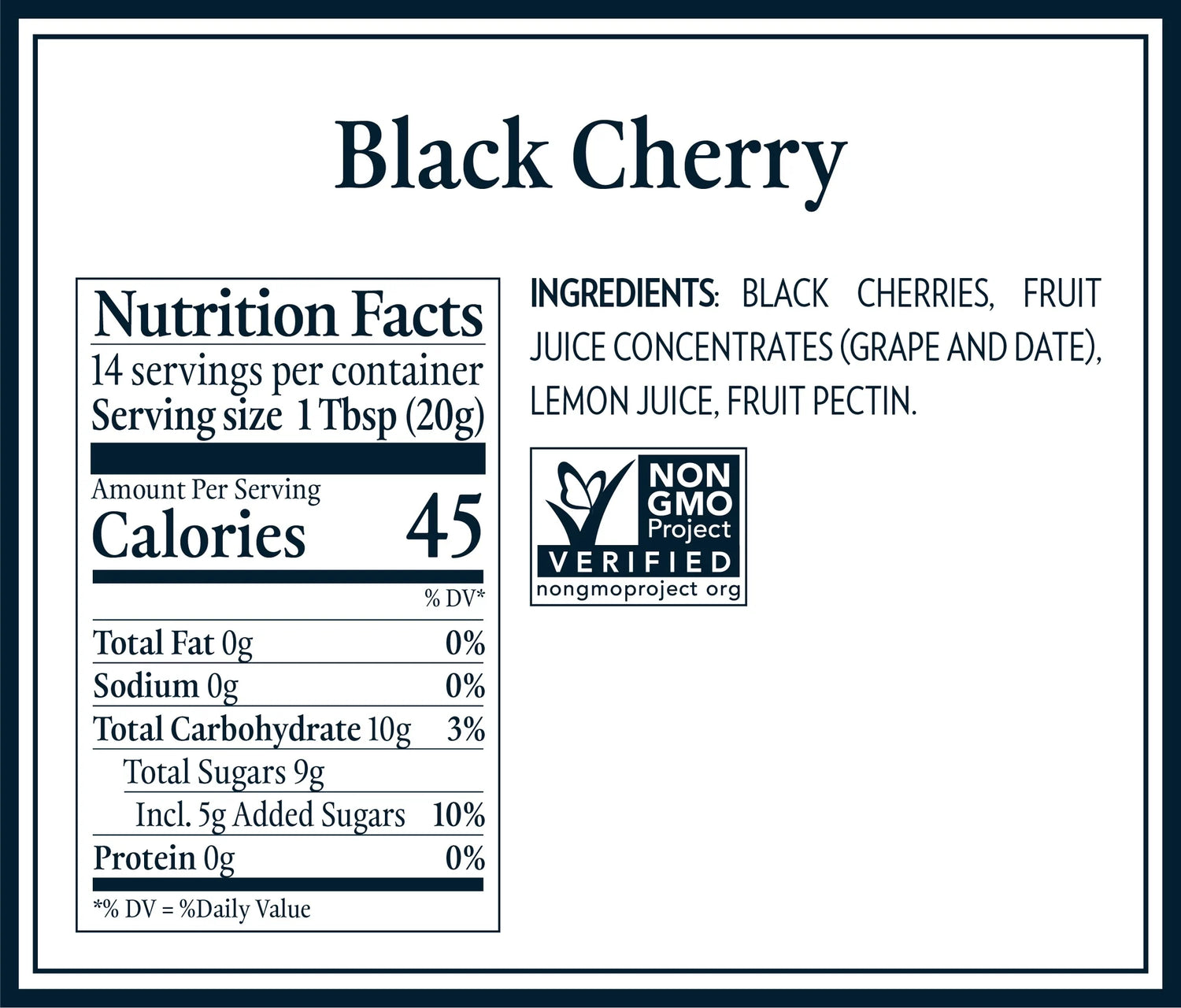 Black Cherry Jam | (Sweetened Only With Vineyard Ripened Grape & Fruit Juices) – Dalfour – 284gm