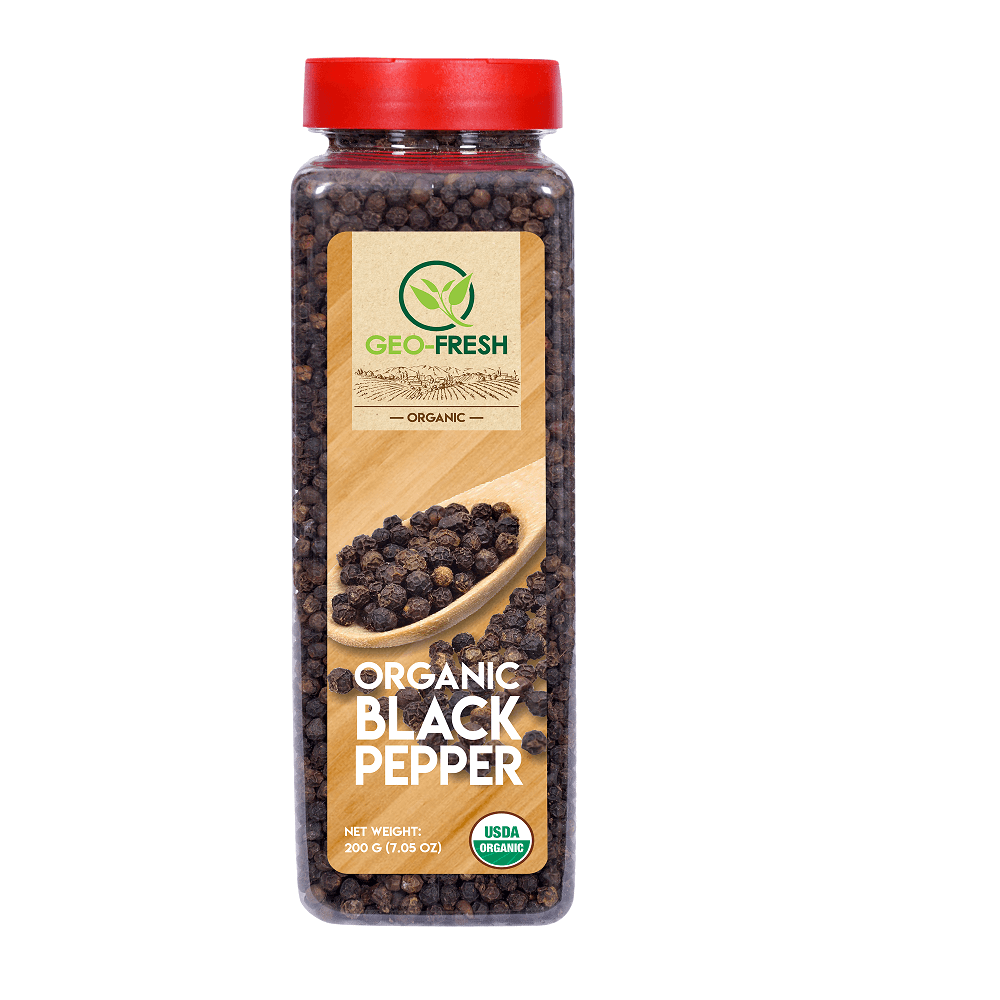 Black Pepper | USDA Organic - Geo-Fresh Organic - 200gm