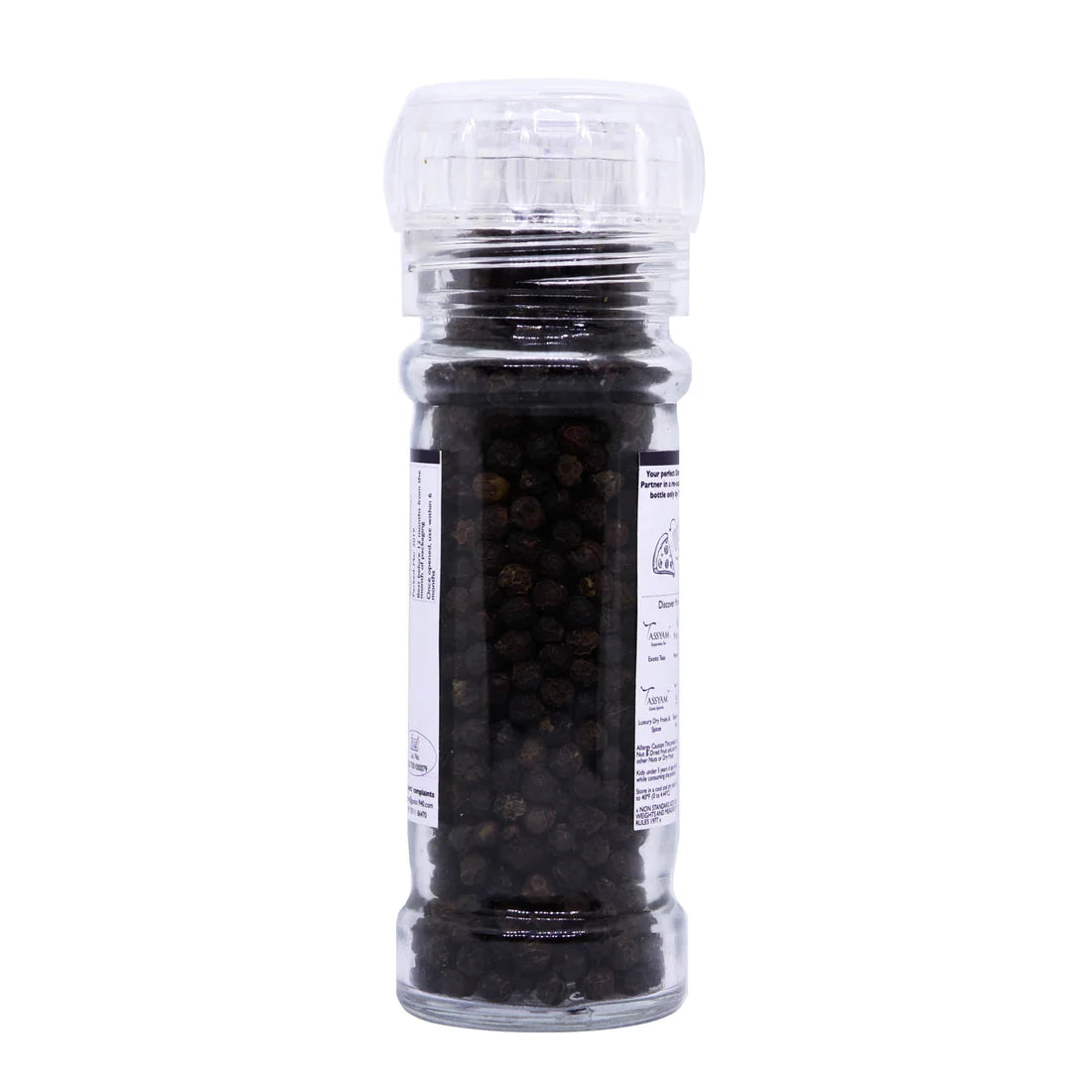 Black Pepper Grinder | Fresh & Strong - Tassyam Organics - 60gm