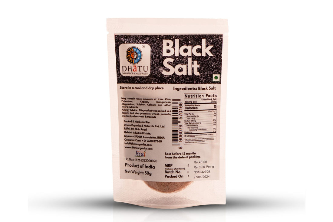 Salt | Black Salt – Dhatu Organic – 50gm