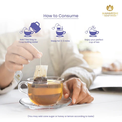 Tea | Blissful Rest - Ayurvedic Sleep Tablets Alternative - Herbal Tea - Certified Organic Ayurvedic Infusion - Gluten Free & No Added Flavours - Maharishi Ayurveda - 20 Tea Bags